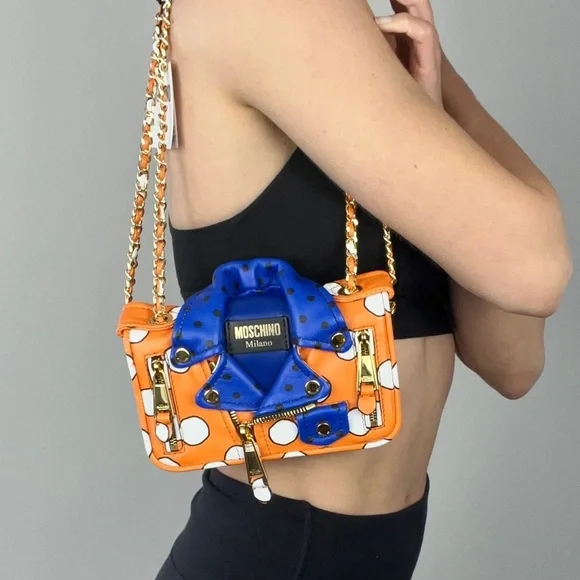 Moschino Couture Biker Bag. Polka dot. - Picture 13 of 17